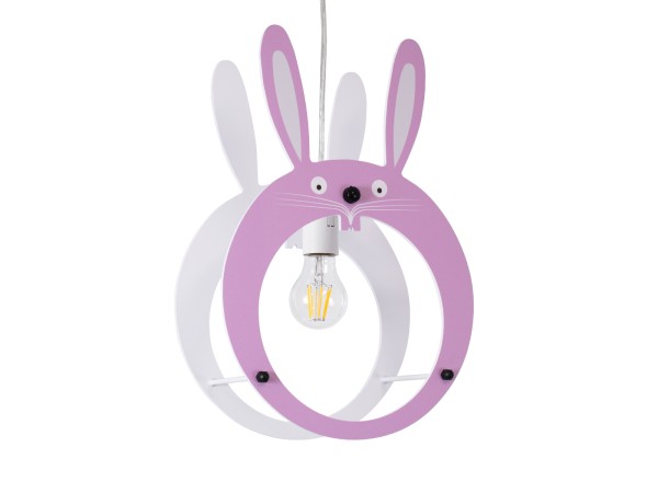 GLOBOSTAR® BUNNY 61577 Παιδικό Κρεμαστό Φωτιστικό Οροφής με Ντουί 1 x E27 AC 220-240V IP20 - Ροζ & Λευκό - Μ27.2 x Π15.5 x Υ40cm GLOBOSTAR® BUNNY 61577 Παιδικό Κρεμαστό Φωτιστικό Οροφής με Ντουί 1 x E27 AC 220-240V IP20 - Ροζ & Λευκό - Μ27.2 x Π15.5 x Υ40cm