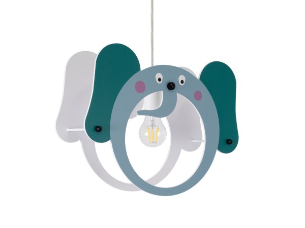 GLOBOSTAR® ELEPHANT 61578 Παιδικό Κρεμαστό Φωτιστικό Οροφής με Ντουί 1 x E27 AC 220-240V IP20 - Πολύχρωμο - Μ37.7 x Π15.5 x Υ31.5cm