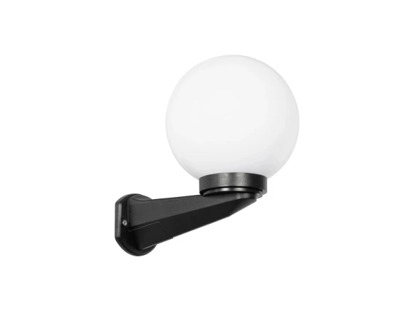 GLOBOSTAR® AGROS 61592 Μοντέρνο Φωτιστικό Τοίχου - Απλίκα με Ντουί 1 x E27 AC 220-240V Αδιάβροχο IP65 - Λευκό & Μάυρο - Μ20 x Π20 x Υ30cm