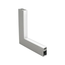 GLOBOSTAR® ALP-CORNER-IN90 LUMILINE 61771 Επιφανειακό / Κρεμαστό Προφίλ Αλουμινίου Γωνία με Λευκό Γαλακτερό Πατητό Κάλυμμα για Ταινίες LED IP20 - Γκρι Ανθρακί Ματ - Μ30 x Π3.5 x Υ7cm
