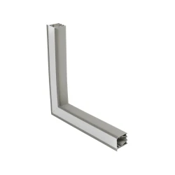 GLOBOSTAR® ALP-CORNER-SIDE90 RECESSA 61790 Χωνευτό Προφίλ Αλουμινίου Γωνία με Λευκό Γαλακτερό Πατητό Κάλυμμα για Ταινίες LED IP20 - Γκρι Ανθρακί Ματ - Μ30 x Π3.5 x Υ4cm
