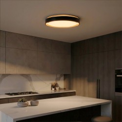 kelvo® BARCHETTA KLV-101-0266-V2 Φωτιστικό Οροφής LED 72W 7200lm 120° AC 220-240V IP20 Ρυθμιζόμενο Λευκό CCT με Χειριστήριο από 2700K έως 6000K Dimmable - Lumileds SMD Chip - Μαύρο & Σαμπανιζέ Χρυσό Ματ - Μ48 x Π48 x Υ8.2cm - 3 Χρόνια Εγγύηση