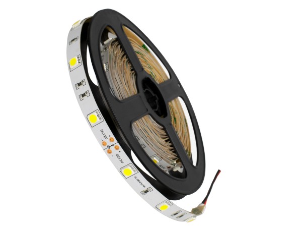 GloboStar® 70010 Ταινία LED SMD 5050 5m 7.2W/m 30LED/m 792lm/m 120° DC 12V IP20 Ψυχρό Λευκό 6000K