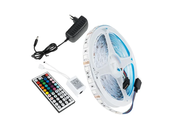 GLOBOSTAR® CHROMAWAVE 70411 Σετ Ταινίας με IR Ασύρματο Χειριστήριο & Τροφοδοτικό LED 36W 2160lm 120° AC 220-240V IP20 150 x SMD5050 Chip Πολύχρωμο RGB Dimmable - Sanan SMD Chip - Μ500 x Π1 x Υ0.2cm - Ρολό 5 Μέτρων - 2 Χρόνια Εγγύηση