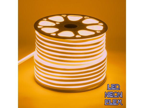 GLOBOSTAR® NEOVALE 70576 Ταινία Neon Flex LED 12W/m 720lm/m 120° DC 220-240V Αδιάβροχο IP65 120 x SMD2835 Chip/m Ultra Θερμό Λευκό 2200K Dimmable - Sanan SMD Chip - Μ100 x Π0.8 x Υ1.6cm - 3 Χρόνια Εγγύηση