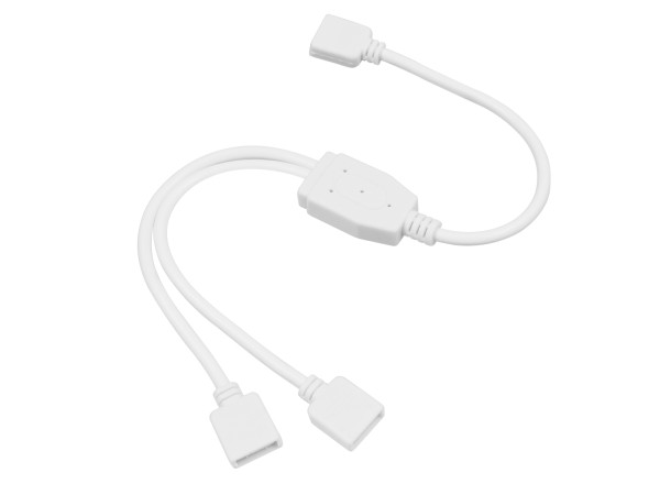 GLOBOSTAR® STRIPCON 70694 Ταχυσύνδεσμος 4 Pin για Ταινία LED RGB σε 2 x 4 Pin Θηλυκούς Σύνδεσμους IP20 - Λευκό - Μ30 x Π1.8 x Υ0.9cm