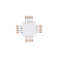 GLOBOSTAR® STRIPCON 70709 + Σύνδεσμος για Ταινία LED RGB 10mm σε 10mm IP20 - Λευκό - Μ3 x Π3 x Υ0.1cm