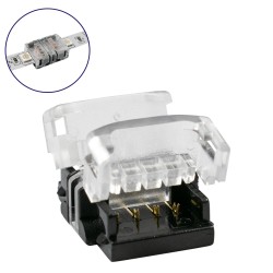 GLOBOSTAR® STRIPCON 70721 Ταχυσύνδεσμος για RGB Ταινία LED 10mm σε 10mm IP20 - Διάφανο - Μ1.5 x Π1.9 x Υ0.8cm