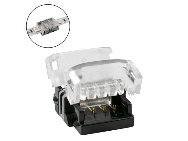 GLOBOSTAR® STRIPCON 70721 Ταχυσύνδεσμος για RGB Ταινία LED 10mm σε 10mm IP20 - Διάφανο - Μ1.5 x Π1.9 x Υ0.8cm