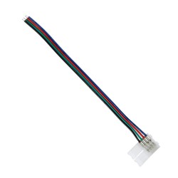 GLOBOSTAR® STRIPCON 70730 Ταχυσύνδεσμος για RGB Ταινία LED 10mm σε 4 Καλώδια IP20 - Λευκό - Μ15 x Π1.5 x Υ0.5cm