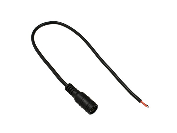 GLOBOSTAR® STRIPDC 70735 Ταχυσύνδεσμος DC Jack 5.5x2.1mm Θηλυκός για Ταινία LED IP20 - Μαύρο - Μ30 x Π2.1 x Υ2.1cm