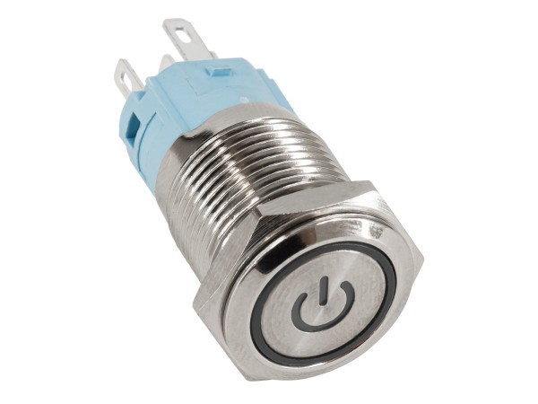 GloboStar® 70785 LED Φωτιζόμενος Διακόπτης Χωνευτός - Μπουτόν PUSH On Ανοξείδωτος DC 12V με Angel Eye Αδιάβροχο Φ18mm IP67 Ψυχρό Λευκό 6000K GloboStar® 70785 LED Φωτιζόμενος Διακόπτης Χωνευτός - Μπουτόν PUSH On Ανοξείδωτος DC 12V με Angel Eye Αδιάβροχο Φ18mm IP67 Ψυχρό Λευκό 6000K