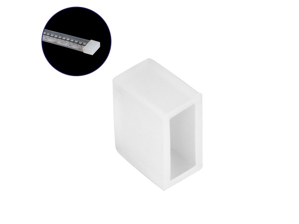 GLOBOSTAR® IPTUBE-A 70902 Τερματική Τάπα για Κανάλι Σιλικόνης Στεγανοποίησης Αδιάβροχο IP68 - Διάφανο - Μ1.2 x Π1 x Υ0.6cm