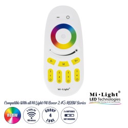 GLOBOSTAR® MiBOXER-FUT096 71409 Ασύρματο Χειριστήριο Αφής 4 Ζωνών RGBW DC 3V(2 x AAA) IP20 - RF 2.4GHz - Μ12 x Π5.4 x Υ2cm - 3 Χρόνια Εγγύηση