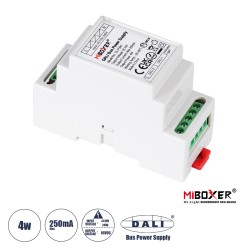 GLOBOSTAR® MiBOXER-DL-POW1 71420 DC DALI BUS Τροφοδοτικό/Μετασχηματιστής SELV Ράγας με 2 x 125mA 2W Κανάλια AC 220-240V σε DC 16V 250mA 4W Max IP20 - DALI BUS - Μ9 x Π3.4 x Υ6cm - 5 Χρόνια Εγγύηση