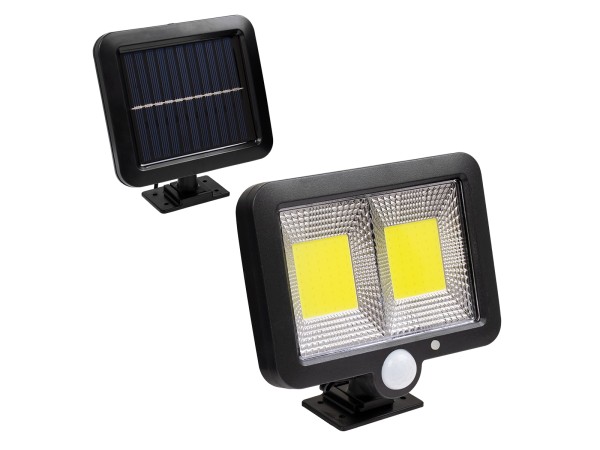 GLOBOSTAR® ZETA 71461 Προβολέας με Ανιχνευτή PIR / Αισθητήρα Κίνησης LED 20W 600lm 120° DC 5V με Φωτοβολταϊκό Panel 5V 1W & Επαναφορτιζόμενη Μπαταρία Li-ion 3.2V 2400mAh Αδιάβροχο IP65 Ψυχρό Λευκό 6000K - Sanan COB Chip - Μαύρο - Μ15 x Π3.5 x Υ13cm - 2 Χρ GLOBOSTAR® ZETA 71461 Προβολέας με Ανιχνευτή PIR / Αισθητήρα Κίνησης LED 20W 600lm 120° DC 5V με Φωτοβολταϊκό Panel 5V 1W & Επαναφορτιζόμενη Μπαταρία Li-ion 3.2V 2400mAh Αδιάβροχο IP65 Ψυχρό Λευκό 6000K - Sanan COB Chip - Μαύρο - Μ15 x Π3.5 x Υ13cm - 2 Χρ