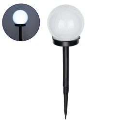 GLOBOSTAR® SOLARGLOBE 71472 Διακοσμητικό Φωτιστικό Κήπου LED 1W 50lm 240° DC 5V με Φωτοβολταϊκό Panel 5V 0.1W & Επαναφορτιζόμενη Μπαταρία Li-ion 3.2V 300mAh Αδιάβροχο IP65 Ψυχρό Λευκό 6000K - Μ10 x Π10 x Υ33cm - 2 Χρόνια Εγγύηση