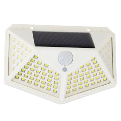GLOBOSTAR® NOVAQ 71498 Προβολέας με Ανιχνευτή PIR / Αισθητήρα Κίνησης LED 10W 500lm 180° DC 5V με Φωτοβολταϊκό Panel 5V 0.3W & Επαναφορτιζόμενη Μπαταρία Li-ion 3.2V 1200mAh Αδιάβροχο IP65 Ψυχρό Λευκό 6000K - Sanan SMD Chip - Λευκό - Μ13.6 x Π5.2 x Υ9.9cm 
