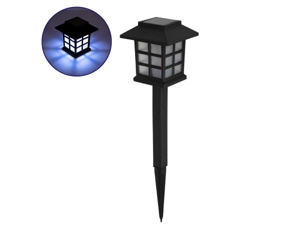 GLOBOSTAR® SOLARVERDE 71523 Διακοσμητικό Φωτιστικό Κήπου LED 1W 50lm 180° DC 5V με Φωτοβολταϊκό Panel 5V 0.1W & Επαναφορτιζόμενη Μπαταρία Li-ion 3.2V 300mAh Αδιάβροχο IP65 Ψυχρό Λευκό 6000K - Μ8.5 x Π8.5 x Υ23.5cm - 2 Χρόνια Εγγύηση