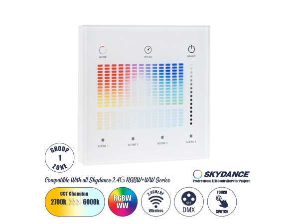 GLOBOSTAR® SKYDANCE-T15-S 73153 RF 2.4Ghz DMX Ασύρματο Χειριστήριο 1 Group για όλα τα SKYDANCE DMX512 Controller AC 100-240V Max 0.1A IP20 - Μ8.5 x Π8.5 x Υ3.5cm - 5 Χρόνια Εγγύηση GLOBOSTAR® SKYDANCE-T15-S 73153 RF 2.4Ghz DMX Ασύρματο Χειριστήριο 1 Group για όλα τα SKYDANCE DMX512 Controller AC 100-240V Max 0.1A IP20 - Μ8.5 x Π8.5 x Υ3.5cm - 5 Χρόνια Εγγύηση