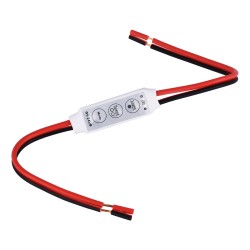 GLOBOSTAR® DIMMERANO 73307 Διακόπτης On/Off & Dimming με 1 x 6A 144W Κανάλι DC 5-24V 6A 144W Max IP20 - Λευκό - Μ30 x Π1.3 x Υ0.6cm - 2 Χρόνια Εγγύηση