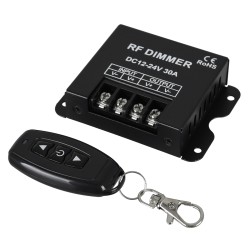 GLOBOSTAR® DIMMERME 73310 Dimmer με RF Ασύρματο Χειριστήριο με 1 x 30A 720W Κανάλι DC 12-24V 30A 720W Max IP20 - RF2.4Ghz - Μ8.7 x Π6.2 x Υ2cm - 2 Χρόνια Εγγύηση