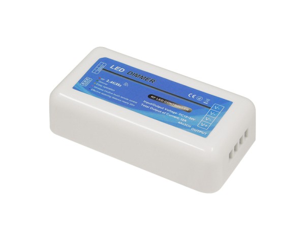 GLOBOSTAR® DIMMERGROUP 73314 Δέκτης Dimmer με 1 x 12A 288W Κανάλι DC 12-24V 12A 288W Max IP20 - RF2.4Ghz Group Zone - Μ8.5 x Π4.5 x Υ2.5cm - 2 Χρόνια Εγγύηση