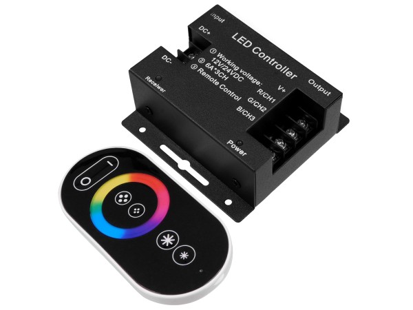 GLOBOSTAR® RGBCONTROLLER 73406 Dimmer / Controller με RF Ασύρματο Χειριστήριο με 3 x 6A 180W Κανάλια DC 12-24V 18A 432W Max IP20 - RF2.4Ghz - Μ8.3 x Π8.1 x Υ3.3cm - 2 Χρόνια Εγγύηση GLOBOSTAR® RGBCONTROLLER 73406 Dimmer / Controller με RF Ασύρματο Χειριστήριο με 3 x 6A 180W Κανάλια DC 12-24V 18A 432W Max IP20 - RF2.4Ghz - Μ8.3 x Π8.1 x Υ3.3cm - 2 Χρόνια Εγγύηση