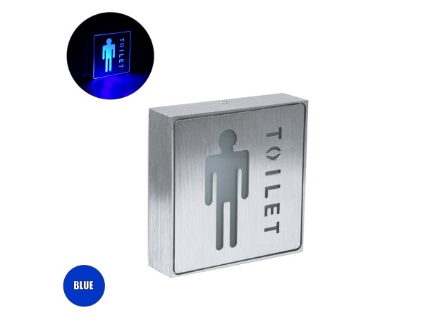 GloboStar® SENSATI 75654 Φωτιστικό Τοίχου Ένδειξης TOILET MAN LED 1W AC 220-240V IP20 - Σώμα Αλουμινίου - Μ11 x Π11 x Υ3cm - Μπλε GloboStar® SENSATI 75654 Φωτιστικό Τοίχου Ένδειξης TOILET MAN LED 1W AC 220-240V IP20 - Σώμα Αλουμινίου - Μ11 x Π11 x Υ3cm - Μπλε