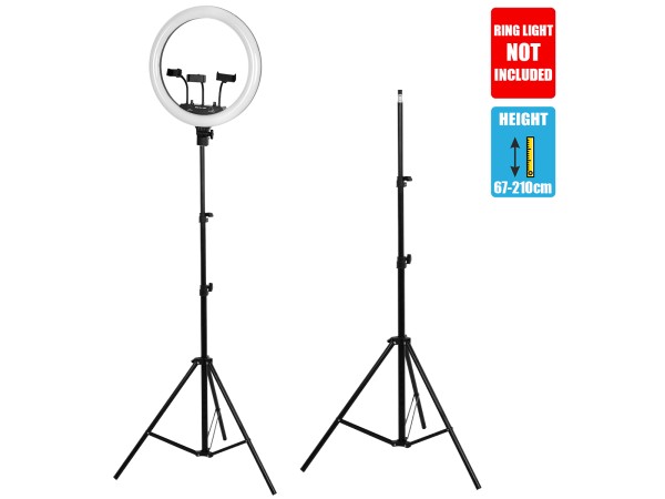 GloboStar® 75807 Professional Floor Tripod - Επαγγελματικό Επιδαπέδιο Τρίποδο για Ring Light LED GloboStar® 75807 Professional Floor Tripod - Επαγγελματικό Επιδαπέδιο Τρίποδο για Ring Light LED