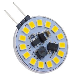 GLOBOSTAR® G4SIDE 76105 Λάμπα G4 LED 3W 285lm 120° DC 12-24V IP20 Φυσικό Λευκό 4500K Dimmable - Sanan SMD Chip - Side Pin - Μ2.9 x Π2.9 x Υ0.8cm - 2 Χρόνια Εγγύηση