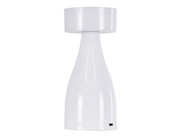 GloboStar® DOLLY 76466 Επιτραπέζιο Φωτιστικό Πορτατίφ LED 1.5W 105lm 120° DC 5V IP44 CCT Θερμό Λευκό 2700K - Φυσικό Λευκό 4500K - Ψυχρό Λευκό 6000K Dimmable Λευκό Πλαστικό - Μ9 x Π9 x Υ21cm - 2 Xρόνια Εγγύηση