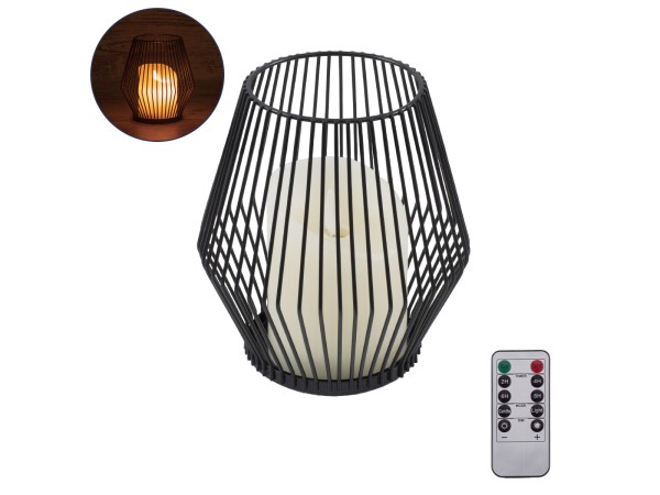 GloboStar® CANDLE 76493 Διακοσμητικό Realistic Κερί με LED Εφέ Κινούμενης Φλόγας - Μπαταρίας 2 x AA (Δεν Συμπεριλαμβάνονται) & Ασύρματο Χειριστήριο IR Θερμό Λευκό 2700K Dimmable Μαύρο Φ14 x Υ16cm GloboStar® CANDLE 76493 Διακοσμητικό Realistic Κερί με LED Εφέ Κινούμενης Φλόγας - Μπαταρίας 2 x AA (Δεν Συμπεριλαμβάνονται) & Ασύρματο Χειριστήριο IR Θερμό Λευκό 2700K Dimmable Μαύρο Φ14 x Υ16cm