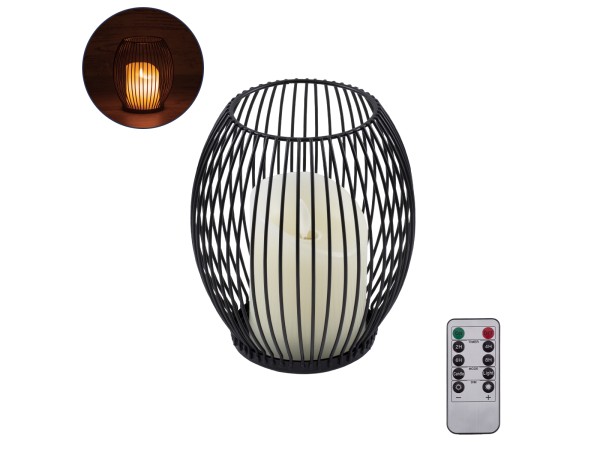 GloboStar® CANDLE 76495 Διακοσμητικό Realistic Κερί με LED Εφέ Κινούμενης Φλόγας - Μπαταρίας 2 x AA (Δεν Συμπεριλαμβάνονται) & Ασύρματο Χειριστήριο IR Θερμό Λευκό 2700K Dimmable Μαύρο Φ14 x Υ16cm GloboStar® CANDLE 76495 Διακοσμητικό Realistic Κερί με LED Εφέ Κινούμενης Φλόγας - Μπαταρίας 2 x AA (Δεν Συμπεριλαμβάνονται) & Ασύρματο Χειριστήριο IR Θερμό Λευκό 2700K Dimmable Μαύρο Φ14 x Υ16cm