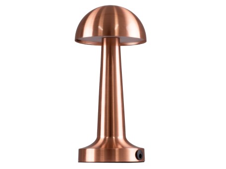 GloboStar® COCO 76511 Επαναφορτιζόμενο Επιτραπέζιο Φωτιστικό Πορτατίφ LED 1.5W 105lm 120° DC 5V IP44 Θερμό Λευκό 2700K Dimmable Χάλκινο Αλουμίνιο - Μ10 x Π10 x Υ22cm - 2 Xρόνια Εγγύηση