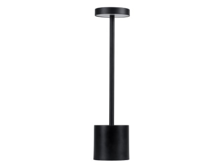 GloboStar® JOJO 76520 Επαναφορτιζόμενο Επιτραπέζιο Φωτιστικό Πορτατίφ LED 1.5W 105lm 120° DC 5V IP44 CCT Ultra Θερμό 1500K - Φυσικό Λευκό 4500K - Ψυχρό Λευκό 6000K Dimmable Μαύρο Αλουμίνιο - Μ8 x Π8 x Υ34cm - 2 Χρόνια Εγγύηση