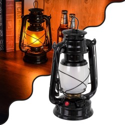 GLOBOSTAR® FIREWATCH 76546 Διακοσμητικό Φαναράκι LED 10W 500lm 360° Επαναφορτιζόμενο DC 5V με Μπαταρίες 2x18650 IP20 Ultra Θερμό Λευκό 1800K - Μ15 x Π11.5 x Υ23.5cm - 2 Χρόνια Εγγύηση