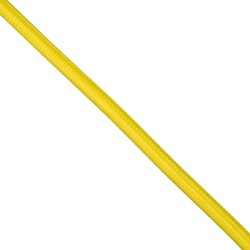 GloboStar® 77606 Στρογγυλό Υφασμάτινο Καλώδιο 1m 2 x 0.75mm² Κίτρινο