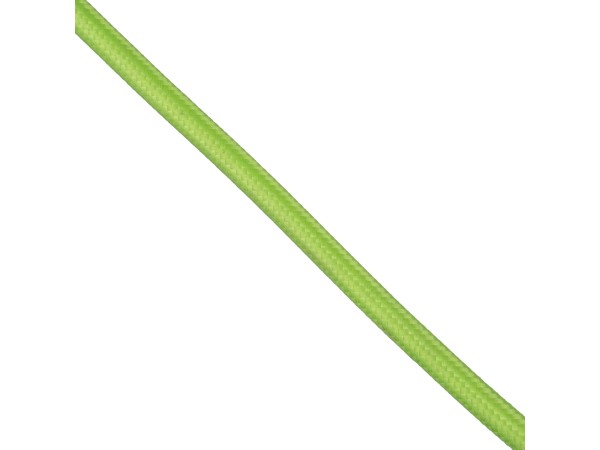 GloboStar® 77607 Στρογγυλό Υφασμάτινο Καλώδιο 1m 2 x 0.75mm² Λαχανί Φωσφορούχο
