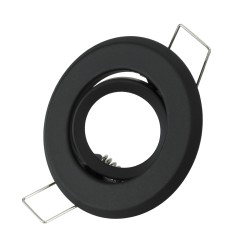GLOBOSTAR® ORO 77801 Χωνευτή Κινούμενη Βάση για Σποτ MR11 με Ντουί GU10/GU5.3 IP20 - Μαύρο Ματ - Μ7 x Π7 x Υ2.1cm / Q5.5cm