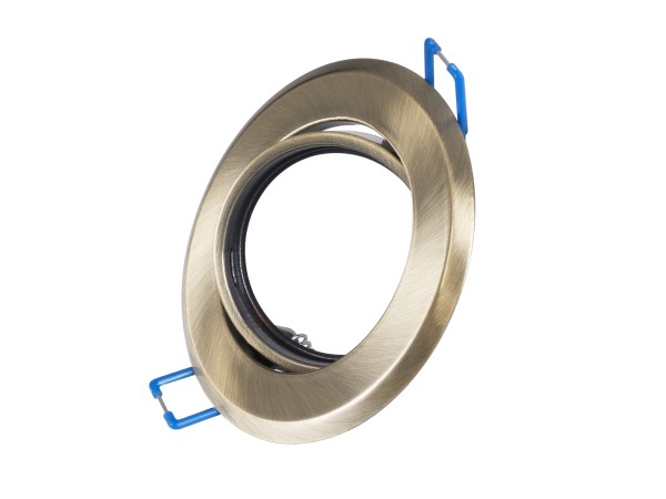 GLOBOSTAR® ORO 77820 Χωνευτή Κινούμενη Βάση για Σποτ MR16 με Ντουί GU10/GU5.3 IP20 - Μπρούτζινο - Μ9.2 x Π9.2 x Υ2.8cm / Q7.6cm