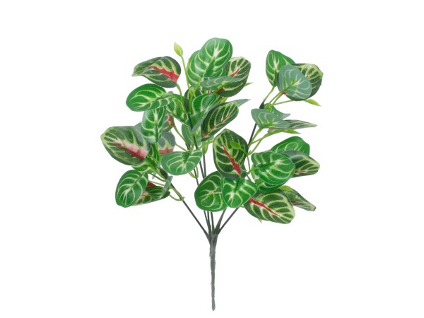 GloboStar® IRESINE PLANT 78237 Τεχνητό Φυτό Αιμόφυλλο - Μπουκέτο Διακοσμητικών Φυτών - Κλαδιών με Φύλλωμα Πράσινο - Κόκκινο Υ35cm