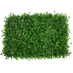 GLOBOSTAR® CLOVER 78411 Τεχνητό Πάνελ Φυλλωσιάς / Κάθετος Κήπος Τριφύλλι & Νάνος Φτέρη - Πράσινο - Μ60 x Π8 x Υ40cm