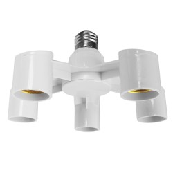 GLOBOSTAR® ADAPTOR 78979 Αντάπτορας/Μετατροπέας από Ντουί E27 σε 5 x E27 IP20 - Μ18 x Π18 x Υ10cm