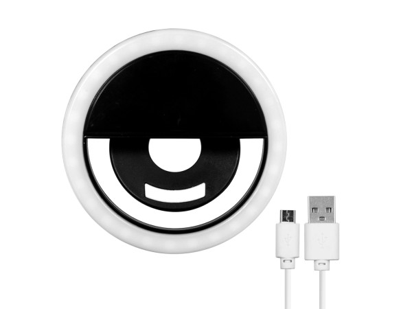 GloboStar® 79043 Selfie Ring Light LED SMD 2W 200 lm Μαύρο Σώμα με Ενσωματωμένη Επαναφορτιζόμενη Μπαταρία 500mAh & Καλώδιο Φόρτισης Micro USB Ψυχρό Λευκό 6000 K για Κινητό Τηλέφωνο και Tablet Φ8.5 x Υ2.5cm GloboStar® 79043 Selfie Ring Light LED SMD 2W 200 lm Μαύρο Σώμα με Ενσωματωμένη Επαναφορτιζόμενη Μπαταρία 500mAh & Καλώδιο Φόρτισης Micro USB Ψυχρό Λευκό 6000 K για Κινητό Τηλέφωνο και Tablet Φ8.5 x Υ2.5cm