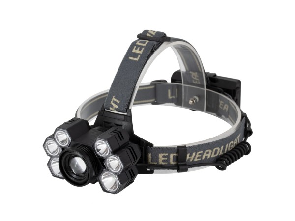 GLOBOSTAR® HEADLAMP 79061 Φακός Κεφαλής LED 30W 3000lm 15~60° DC 5V με USB-C με Επαναφορτιζόμενη Μπαταρία Li-ion 3.7V 2x18650 6000mAh Αδιάβροχο IP54 Ψυχρό Λευκό 6000K - CREE XML2-T6 Chip - Μ9.5 x Π5 x Υ5cm - 2 Χρόνια Εγγύηση