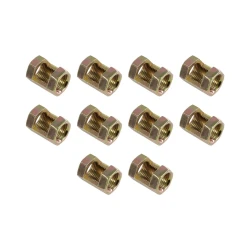GLOBOSTAR® PIPEADAPT 79594 Μεταλλικός DIY Σύνδεσμος για Ολόπασους Σωλήνες Φωτιστικών - Μ1.3 x Π1.3 x Υ2cm - Πακέτο 10 Τεμαχίων