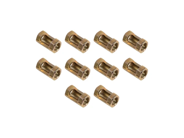 GLOBOSTAR® PIPEADAPT 79595 Μεταλλικός DIY Σύνδεσμος για Ολόπασους Σωλήνες Φωτιστικών - Μ1.3 x Π1.3 x Υ2.5cm - Πακέτο 10 Τεμαχίων