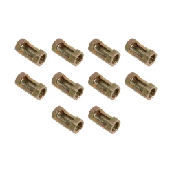 GLOBOSTAR® PIPEADAPT 79596 Μεταλλικός DIY Σύνδεσμος για Ολόπασους Σωλήνες Φωτιστικών - Μ1.3 x Π1.3 x Υ3cm - Πακέτο 10 Τεμαχίων