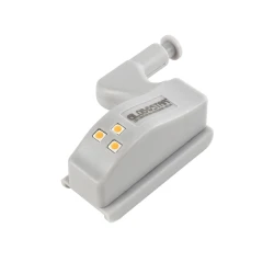 GloboStar® CLOSET 79641 Φωτιστικό Ντουλάπας LED για Μεντεσέ με Διακόπτη On/Off Κουμπωτό με Μπαταρία(Δεν συμπεριλαμβάνεται) - Θερμό Λευκό 2700K - Μ7 x Π4 x Υ2.5cm